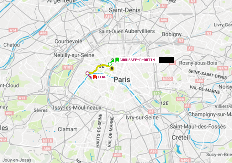 plan itinéraire ratp de Chaussée d