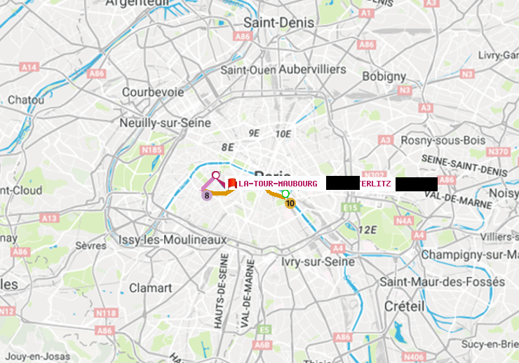 plan itinéraire ratp de Gare d