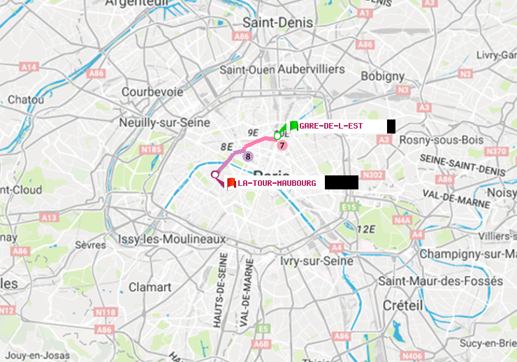 plan itinéraire ratp de Gare de l