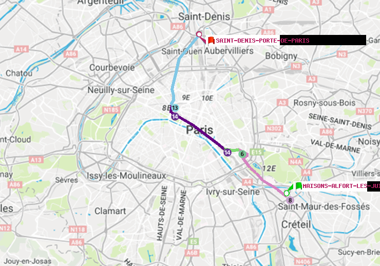 Métro Paris : Itinéraire De Maisons-Alfort-Les Juilliottes à Saint ...