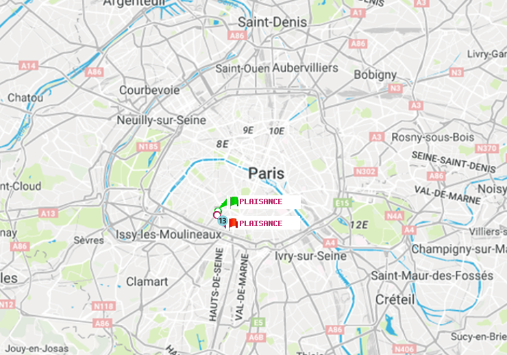 plan itinéraire ratp de Plaisance à Plaisance