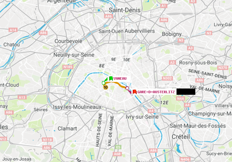 plan itinéraire ratp de Vaneau à Gare d